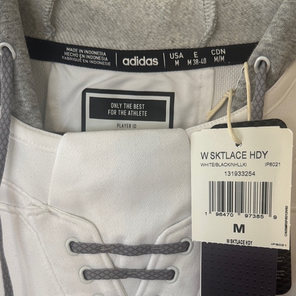 NWT! Adidas White and Black Los Angeles Kings Hoodie - Picture 4 of 5